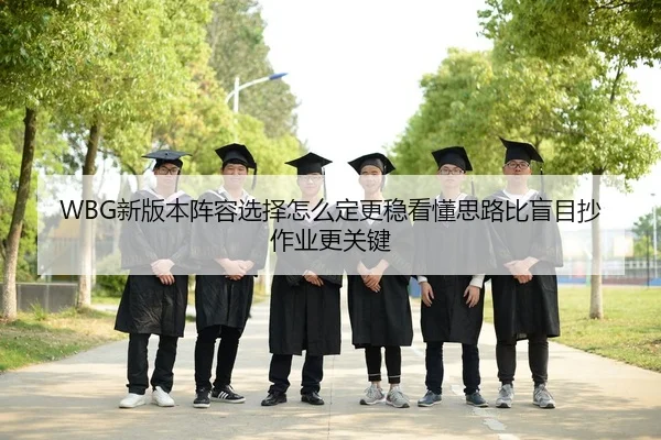 WBG新版本阵容选择怎么定更稳看懂思路比盲目抄作业更关键